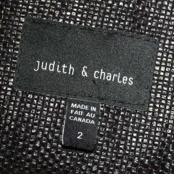Judith & Charles Lightweight Black Stretch Linen Suit Jacket in Women's Size 2 - Picture 8 of 15